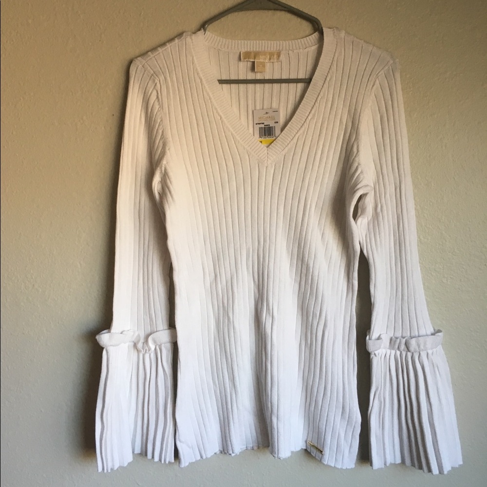 MICHAEL KORS / NWT white v neck sweater